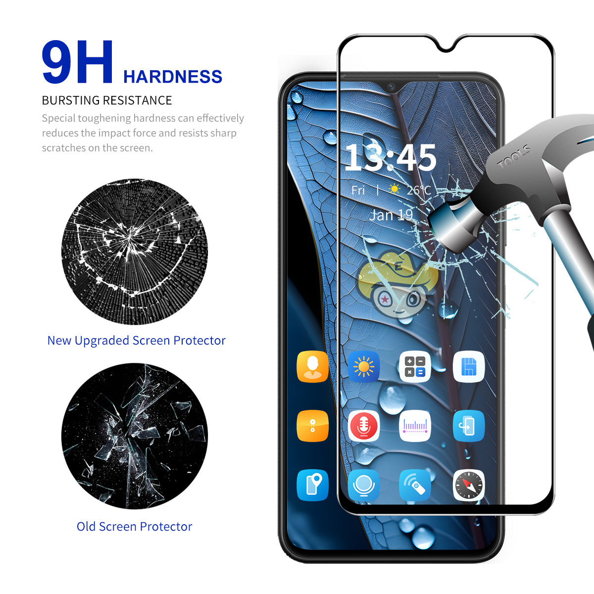 ENKAY HAT PRINCE For Xiaomi Redmi 10A Screen Protector High Aluminium-silicon Glass Film Easy Installation ENKAY HAT PRINCE For Xiaomi Redmi 10A Screen Protector High Aluminium-silicon Glass Film Easy Installation